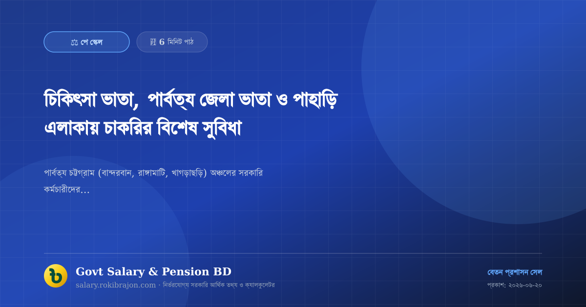 চিকিৎসা ভাতা, পার্বত্য জেলা ভাতা ও পাহাড়ি এলাকায় চাকরির বিশেষ সুবিধা